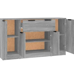 3115834 vidaXL Buffets 3 pcs Sonoma gris Bois d'ingénierie