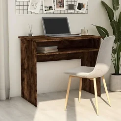 815462 vidaXL Bureau Chêne fumé 90x50x74 cm Bois d'ingénierie