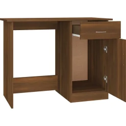 815422 vidaXL Bureau Chêne marron 100x50x76 cm Bois d'ingénierie