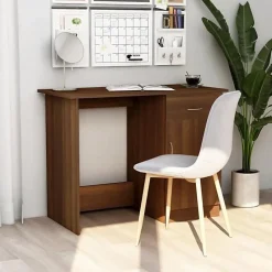 815422 vidaXL Bureau Chêne marron 100x50x76 cm Bois d'ingénierie