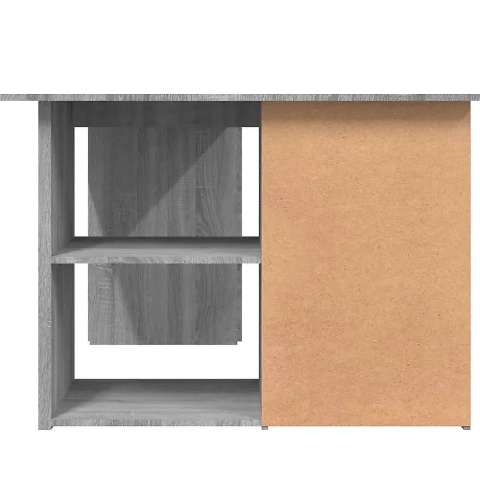 815442 vidaXL Bureau d'angle Sonoma gris 145x100x76 cm Bois d'ingénierie