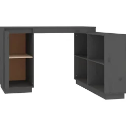 814506 vidaXL Bureau Gris 110x50x75 cm Bois massif de pin