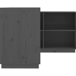 814506 vidaXL Bureau Gris 110x50x75 cm Bois massif de pin