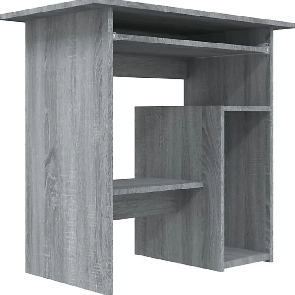 815478 vidaXL Bureau Sonoma gris 80x45x74 cm Bois d'ingénierie