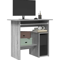 815478 vidaXL Bureau Sonoma gris 80x45x74 cm Bois d'ingénierie