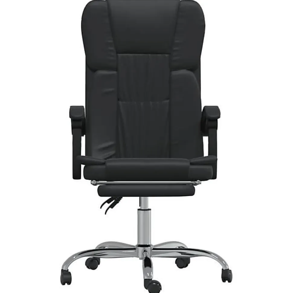 349619 vidaXL Fauteuil inclinable de bureau Noir Similicuir