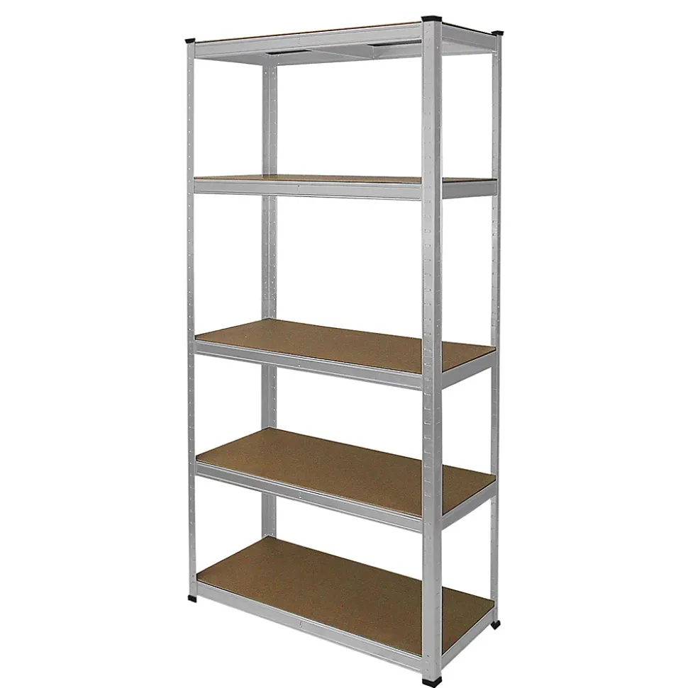 3 x Etagère à 5 Niveaux Gris - E-Rax