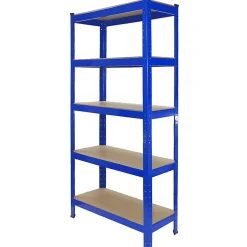 8 x Monster Racking T-Rax Rayonnage Étagère Robuste, Bleu, 75cm L, 30cm P