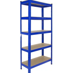 6 x Monster Racking T-Rax Rayonnage Étagère Robuste, Bleu, 75cm L, 30cm P