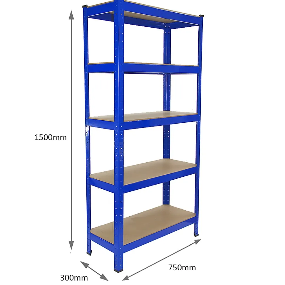 10 x Monster Racking T-Rax Rayonnage Étagère Robuste, Bleu, 75cm L, 30cm P