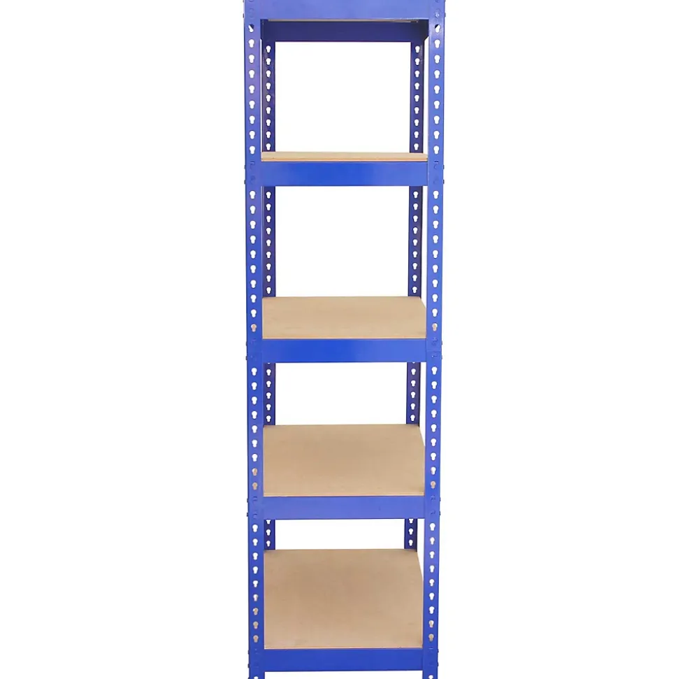 5 x Rayonnages Q-Rax en Acier Sans Boulons Bleus