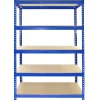 2 x Rayonnages T-Rax Bleu en Métal 75 x 150 x 30 cm
