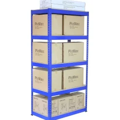 2 x Rayonnages T-Rax Bleu en Métal 75 x 150 x 30 cm