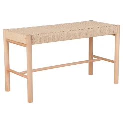 Abano - Banc en bois et corde tressée L80cm - Naturel