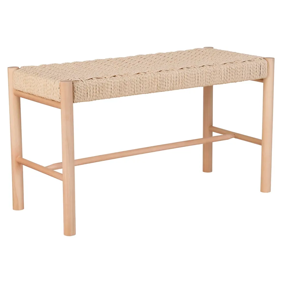 Abano - Banc en bois et corde tressée L80cm - Naturel