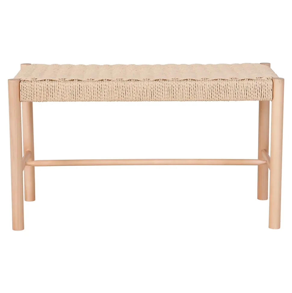 Abano - Banc en bois et corde tressée L80cm - Naturel