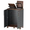 Abri Poubelles 2 Sacs Anthracite - Armoire Cache Poubelle de Tri Sélectif 68 x 37 x 90 cm Terrasse, Restaurant Art Plast