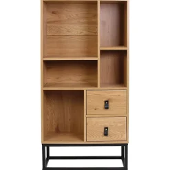 ABRIL - Bibliothèque Aspect Bois et Pieds Métal