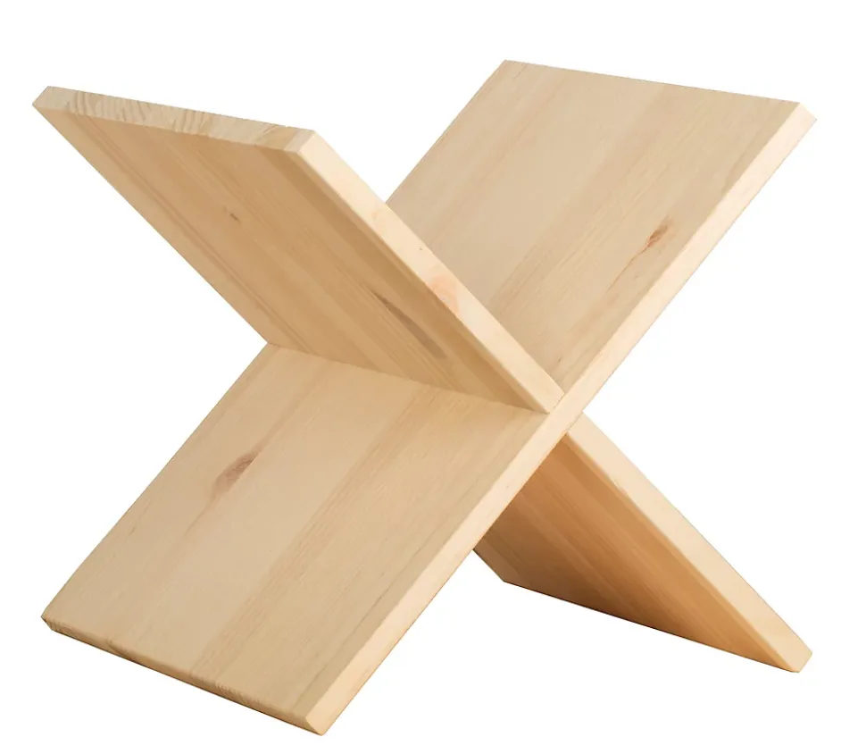 Accessoire croix en pin pour étagères modulaires Dinamic 32,5x32,5x33 cm