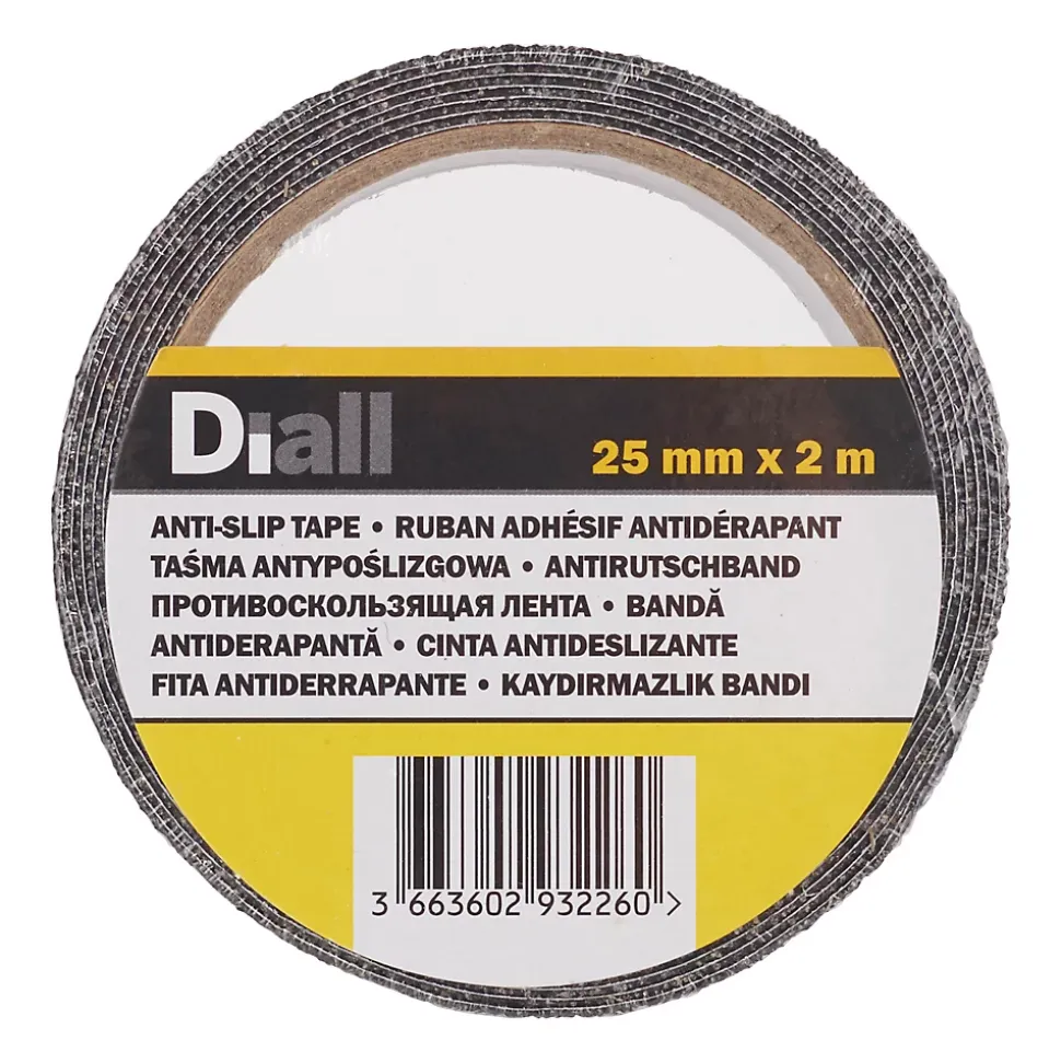Adhésif antidérapant Diall noir, 2 m x 25 mm