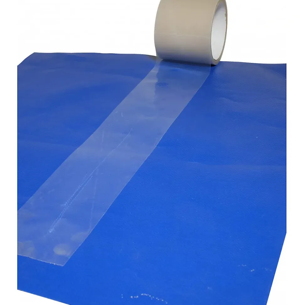 Adhésif de réparation bâches 50mm x 20m - Qualité PRO TECPLAST ADHREP - Pour tout type de bâches dont bâches serre et toiles PVC