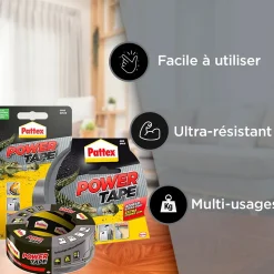 Adhésif de réparation Pattex Power tape gris 25m