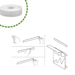 AMIG - Ruban adhésif à deux côtés 513 - 5 m x 19 mm - Blanc
