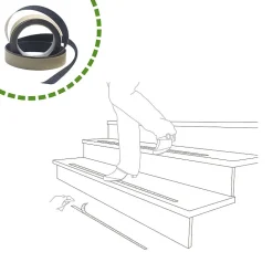 AMIG - Ruban antidérapant 612 - 5 m x 25 mm - Noir