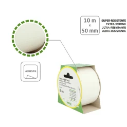 AMIG - Toile étanche 516 - 10 m x 50 mm - Blanc