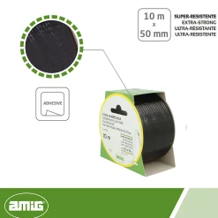 AMIG - Toile étanche 516 - 10 m x 50 mm - Noir