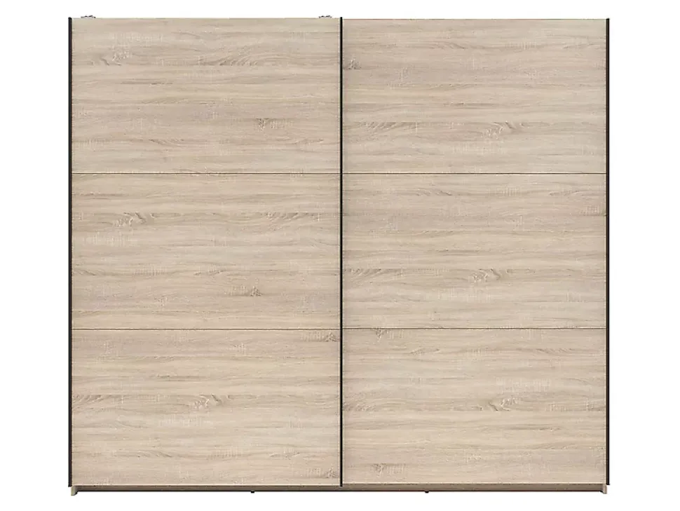 Armoire à 2 portes coulissante coloris chêne Sonoma - Longueur 220 x Profondeur 60 x Hauteur 195,5 cm