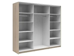 Armoire à 2 portes coulissante coloris chêne Sonoma - Longueur 220 x Profondeur 60 x Hauteur 195,5 cm