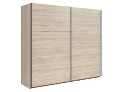 Armoire à 2 portes coulissante coloris chêne Sonoma - Longueur 220 x Profondeur 60 x Hauteur 195,5 cm