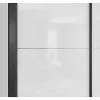 Armoire à 2 portes coulissante coloris Blanc brillant - Longueur 153,5 x Profondeur 60 x Hauteur 195,5 cm
