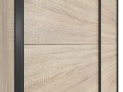 Armoire à 2 portes coulissante coloris chêne Sonoma - Longueur 153,5 x Profondeur 60 x Hauteur 195,5 cm