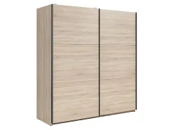 Armoire à 2 portes coulissante coloris chêne Sonoma - Longueur 183 x Profondeur 60 x Hauteur 195,5 cm