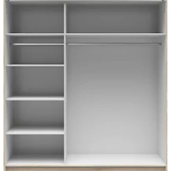 Armoire à 2 portes coulissante coloris chêne Sonoma - Longueur 183 x Profondeur 60 x Hauteur 195,5 cm