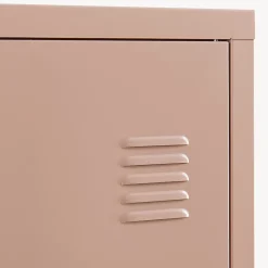 Armoire à casier Kurikka métallique vérouillable 137 x 38 x 38 cm brun clair en.casa