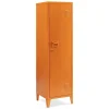 Armoire à casier Kurikka métallique vérouillable 137 x 38 x 38 cm orange en.casa