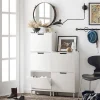 Armoire à chaussures 3 portes abattants, FSR151-H-W, SoBuy