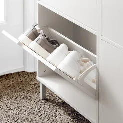 Armoire à chaussures 3 portes abattants, FSR151-H-W, SoBuy