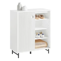 Armoire à Chaussures Armoire Latérale Buffet 2 Porte Coulissante, FSB62-W, SoBuy