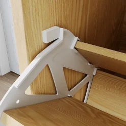 Armoire à Chaussures d'Entrée Blanc SIRHONA 97x30x80cm Meuble de Rangement sur Pied en métal avec 2 Porte à Abattant