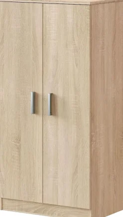 Armoire à chaussures en bois coloris chêne canadien - Dim : H108 x P36 x L55 cm