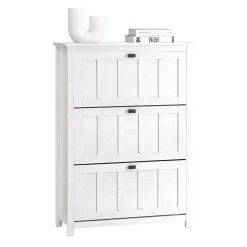 Armoire à Chaussures Meuble d'entrée 3 Abattants pour Entrée Couloir, FSR162-W, SoBuy