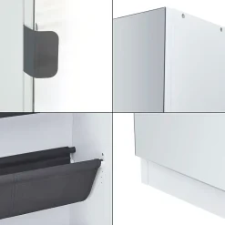 Armoire à chaussures Meura 160 x 48 x 20 cm blanc en.casa