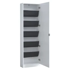 Armoire à chaussures Meura 160 x 48 x 20 cm blanc en.casa