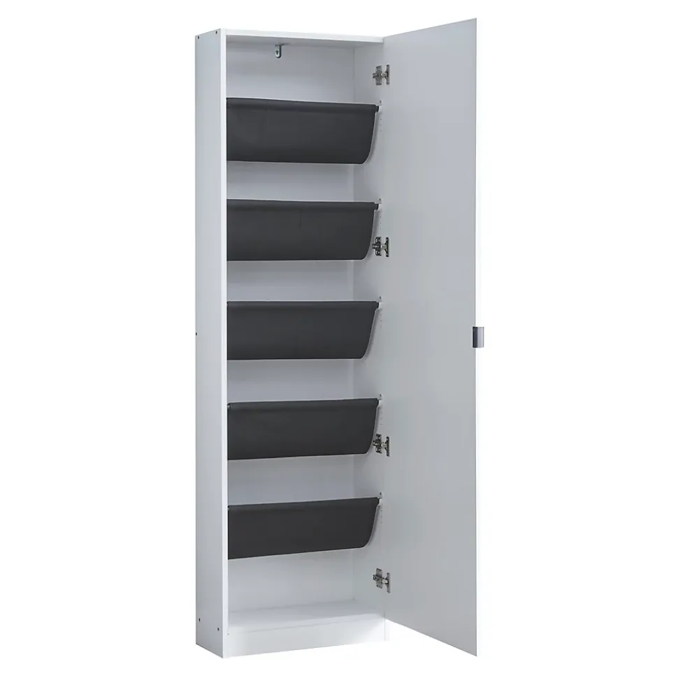 Armoire à chaussures Meura 160 x 48 x 20 cm blanc en.casa