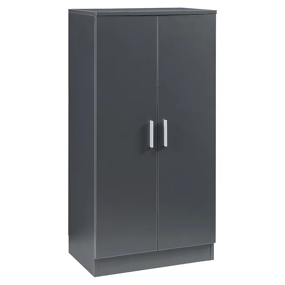 Armoire à chaussures Notribontaa avec 2 portes 108 x 55 x 35 cm anthracite en.casa