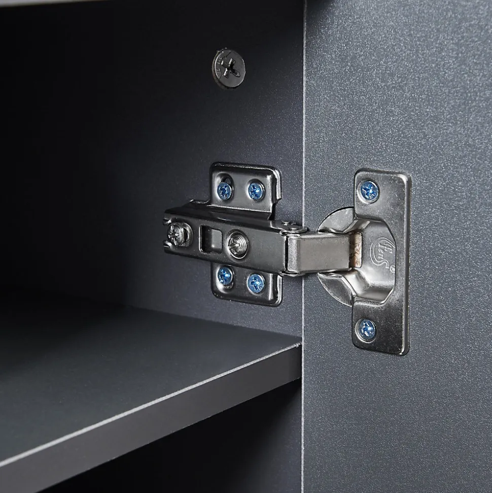 Armoire à chaussures Notribontaa avec 2 portes 108 x 55 x 35 cm anthracite en.casa